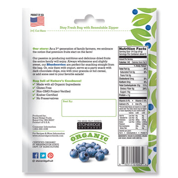 Stoneridge Orchards, Organic Blueberries, 4 oz (113 g)