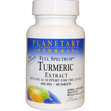 Planetary Herbals, Full Spectrum Turmeric Extract, 450 mg, 60 Tablets