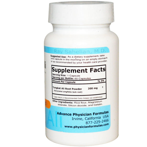 Advance Physician Formulas, Tongkat Ali, 200 mg, 60 Capsules - The Supplement Shop