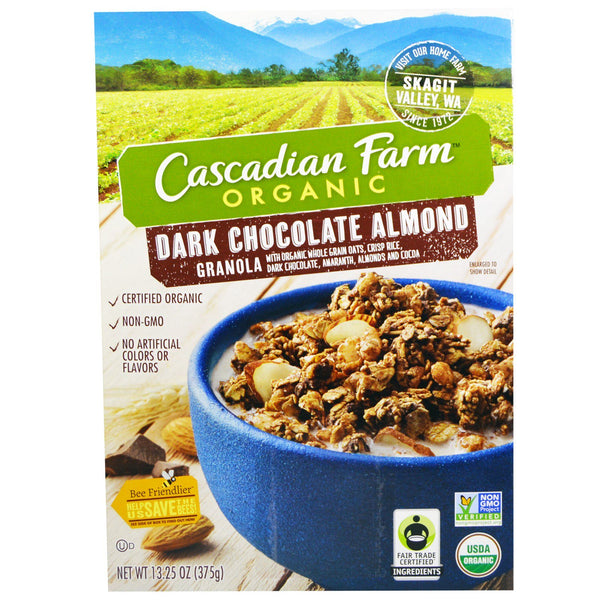 Cascadian Farm, Organic, Granola, Dark Chocolate Almond, 13.25 oz (375 g) - The Supplement Shop