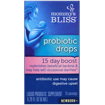 Mommy's Bliss, Probiotic Drops, 15 Day Boost, Newborn +, 0.20 fl oz (6 ml)
