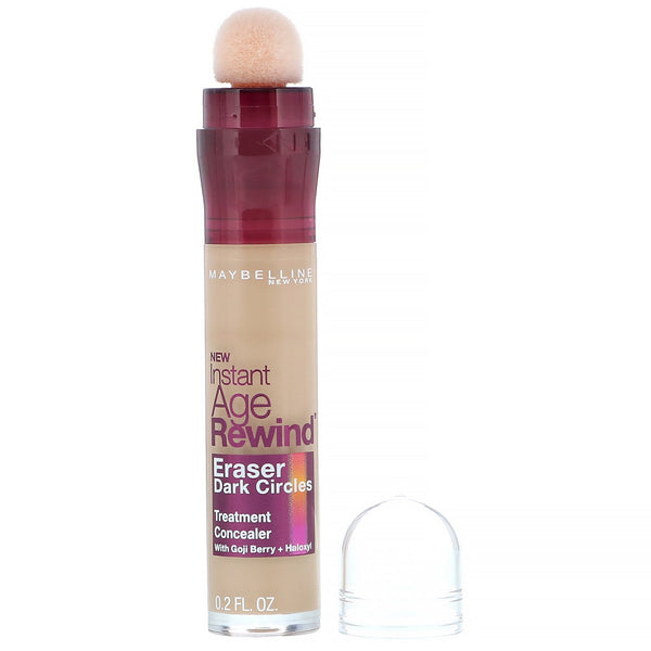 Maybelline, Instant Age Rewind, Eraser Dark Circles Treatment Concealer, 130 Medium , 0.2 fl oz (6 ml) - The Supplement Shop