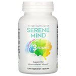 Natural Factors, 3 Brains, Serene Mind, 120 Vegetarian Capsules - The Supplement Shop