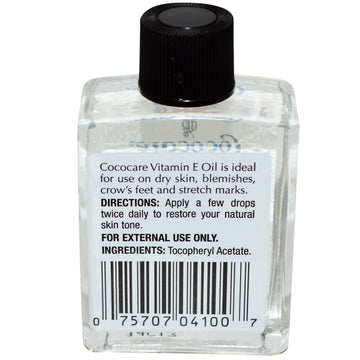 Cococare, 100% Vitamin E Oil, .5 fl oz (15 ml)