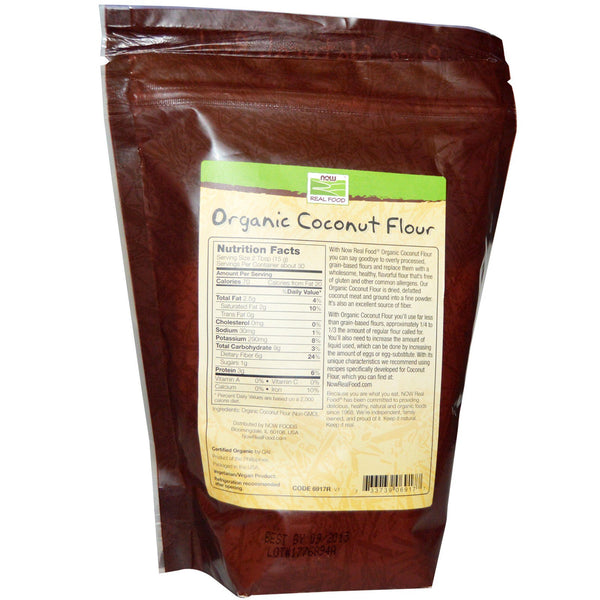 Now Foods, Organic Coconut Flour, 16 oz (454 g) - The Supplement Shop