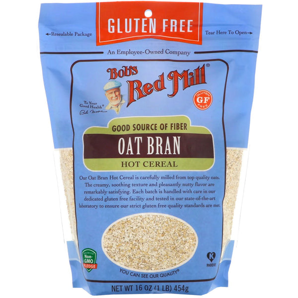Bob's Red Mill, Oat Bran Hot Cereal, Gluten Free, 16 oz (454 g) - The Supplement Shop