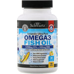 BioSchwartz, Omega 3 Fish Oil, Lemon Flavor, 1200 mg EPA & 900 mg DHA, 90 Softgels - The Supplement Shop