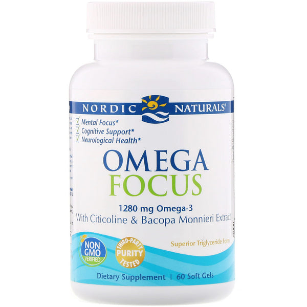 Nordic Naturals, Omega Focus, 1,280 mg, 60 Soft Gels - The Supplement Shop