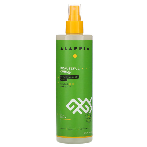 Alaffia, Beautiful Curls, Curl Reviving Tonic, All Curls, Unrefined Shea Butter, 12 fl oz (354 ml) - The Supplement Shop
