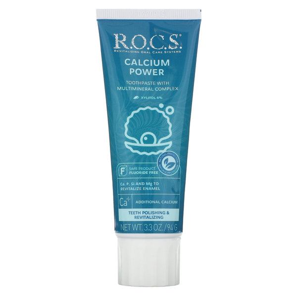 R.O.C.S., Calcium Power Toothpaste, 3.3 oz (94 g) - The Supplement Shop
