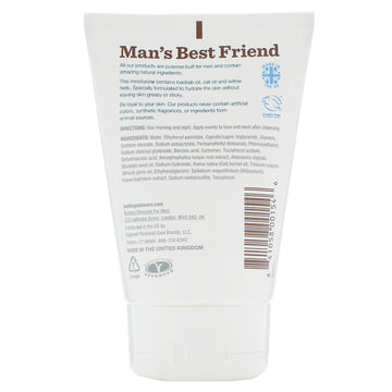 Bulldog Skincare For Men, Sensitive Moisturizer, Fragrance Free, 3.3 fl oz (100 ml)