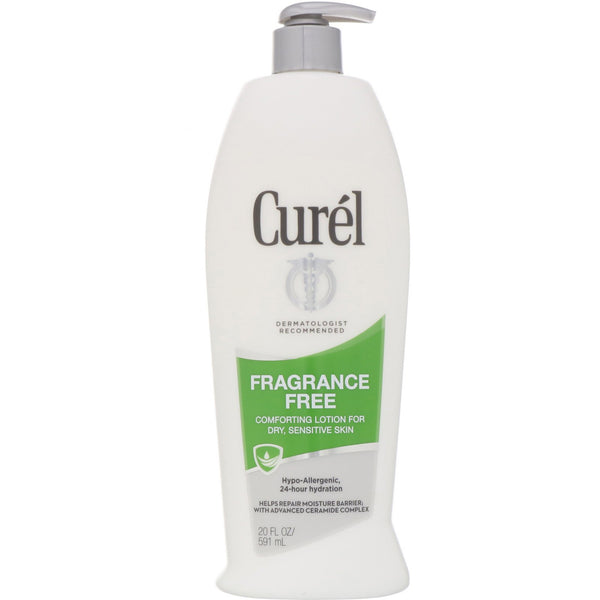 Curel, Fragrance Free, Comforting Lotion for Dry, Sensitive Skin, 20 fl oz (591 ml) - The Supplement Shop