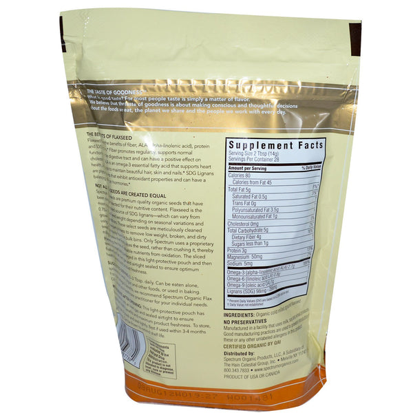 Spectrum Essentials, Organic Ground Premium Flaxseed, 14 oz (396 g) - The Supplement Shop