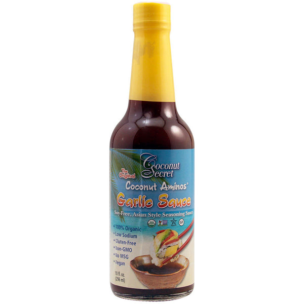 Coconut Secret, Coconut Aminos, Garlic Sauce, 10 fl oz (296 ml) - The Supplement Shop