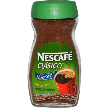 Nescafé, Clasico, Pure Instant Decaffeinated Coffee, Decaf, Dark Roast, 7 oz (200 g)