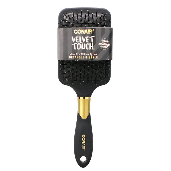 Conair, Velvet Touch, Detangle & Style Hair Brush, 1 Brush - The Supplement Shop