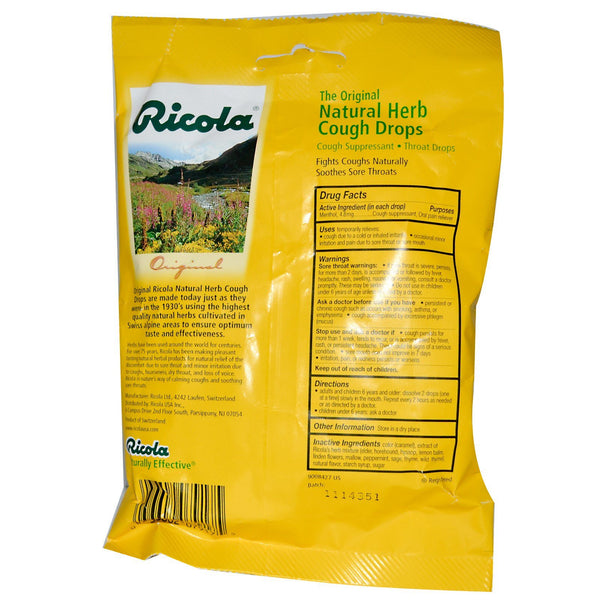 Ricola, The Original Natural Herb Cough Drops, 21 Drops - The Supplement Shop