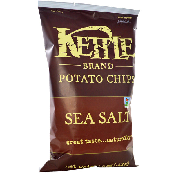 Kettle Foods, Potato Chips, Sea Salt, 5 oz (142 g) - The Supplement Shop