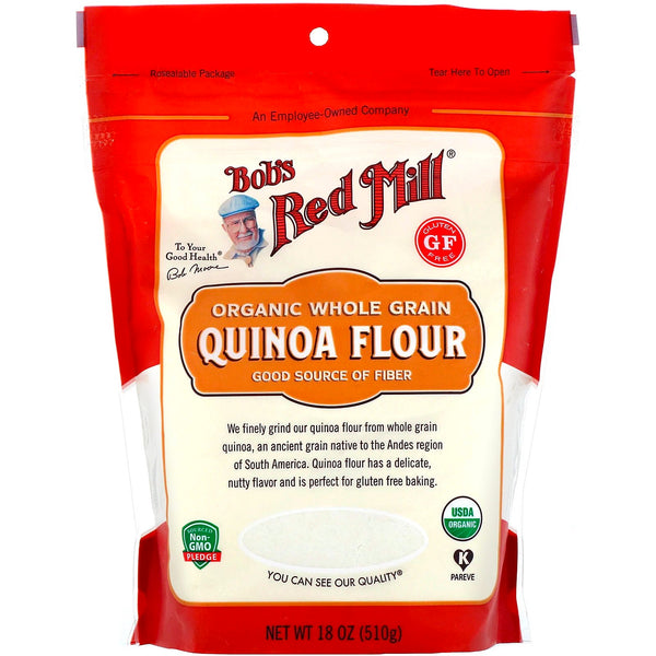 Bob's Red Mill, Organic, Whole Grain Quinoa Flour, 18 oz (510 g) - The Supplement Shop