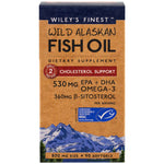 Wiley's Finest, Wild Alaskan Fish Oil, Cholesterol Support, 90 Softgels - The Supplement Shop