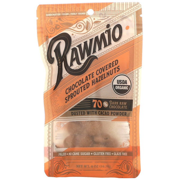 Rawmio, Chocolate Covered Sprouted Hazelnuts, 2 oz (56.7 g) - The Supplement Shop