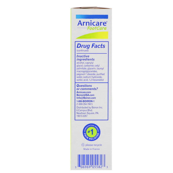 Boiron, Arnicare Foot Care Cream, Pain Relief, Unscented, 4.2 oz (120 g) - The Supplement Shop