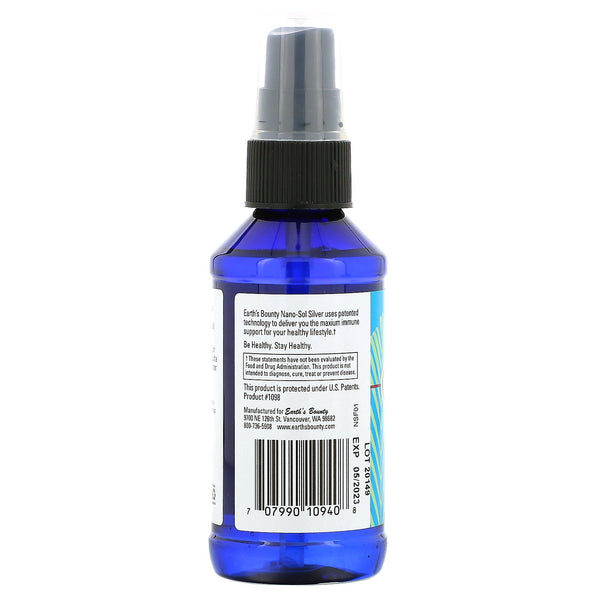 Earth's Bounty, Nano-Sol Silver, Spray, 4 fl oz (118 ml) - The Supplement Shop