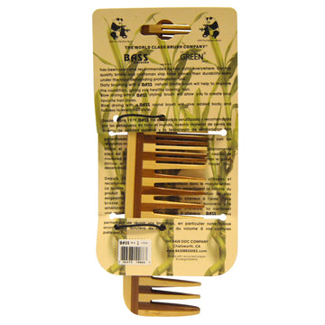Bass Brushes Bamboo Comb Large Wide & Fine Tooth
