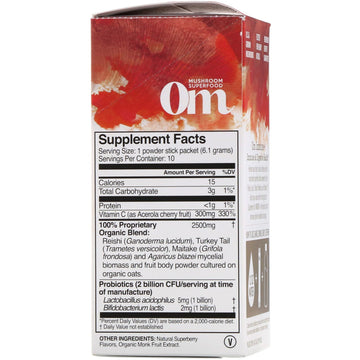 Organic Mushroom Nutrition, Immune+, Immune & Digestive Health, Super Berry, 10 Packets, 0.21 oz (6.1 g) Each