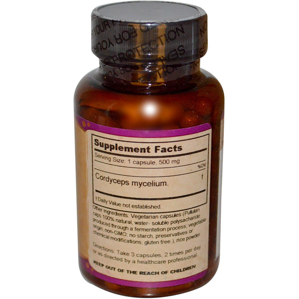 Dragon Herbs, Cordyceps, 500 mg, 100 Vegetarian Capsules - The Supplement Shop