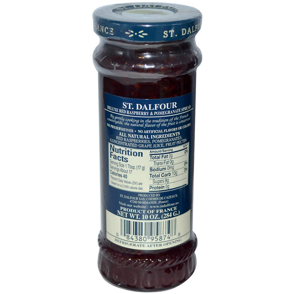 St. Dalfour, Red Raspberry & Pomegranate, Deluxe Red Raspberry & Pomegranate Spread, 10 oz (284 g)