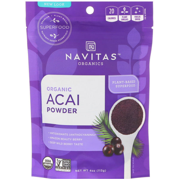Navitas Organics, Organic Acai Powder, 4 oz (113 g) - The Supplement Shop