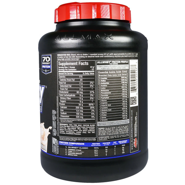 ALLMAX Nutrition, AllWhey Classic, 100% Whey Protein, French Vanilla, 5 lbs (2.27 kg) - The Supplement Shop
