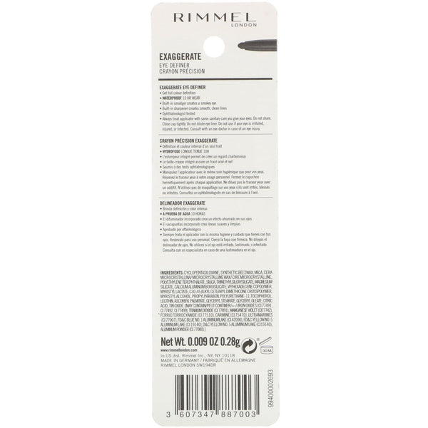 Rimmel London, Exaggerate Eye Definer, 212 Rich Brown, 0.009 oz (.28 g) - The Supplement Shop