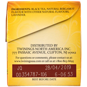 Twinings, Black Tea, Earl Grey, Lavender, 20 Tea Bags - 1.41 oz (40 g)