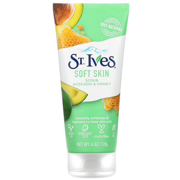 St. Ives, Soft Skin Scrub, Avocado & Honey, 6 oz (170 g) - The Supplement Shop
