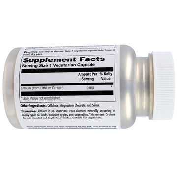 KAL, Lithium Orotate, 5 mg, 60 VegCaps
