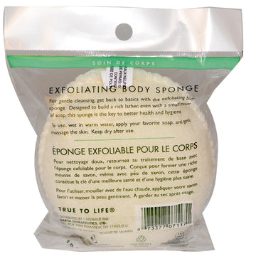 Earth Therapeutics, Exfoliating Body Sponge, 1 Sponge