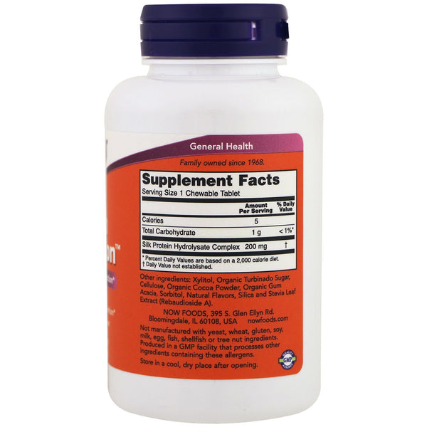 Now Foods, Brain Attention, Natural Chocolate Flavor, 60 Chewables - The Supplement Shop
