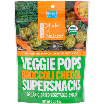 Made in Nature, Organic Veggie Pops, Broccoli Chedda Supersnacks, 3 oz (85 g)