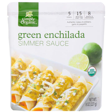 Simply Organic, Organic  Green Enchilada Simmer Sauce,  8 oz (227 g)