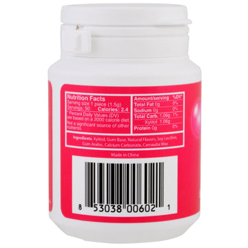 Epic Dental, Xylitol Gum, Sugar-Free, Bubblegum, 50 Pieces