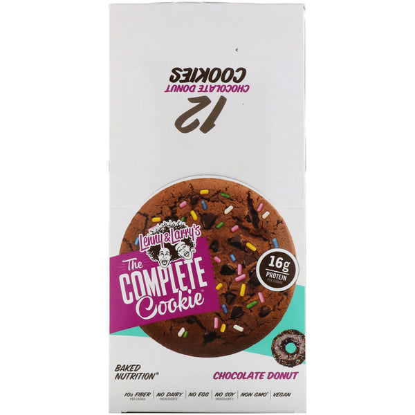 Lenny & Larry's, The Complete Cookie, Chocolate Donut, 12 Cookies, 4 oz (113 g) Each - The Supplement Shop