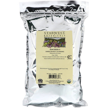 Starwest Botanicals, Organic, Dandelion Root C/S, 1 lb (453.6 g)