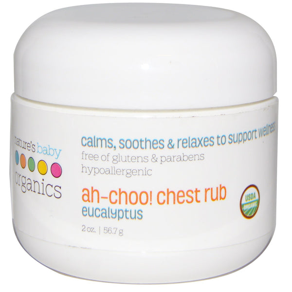 Nature's Baby Organics, Ah-Choo! Chest Rub, Eucalyptus, 2 oz (56.7 g) - The Supplement Shop