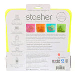 Stasher, Reusable Silicone Food Bag, Sandwich Size Medium, Lime, 15 fl oz (450 ml) - The Supplement Shop