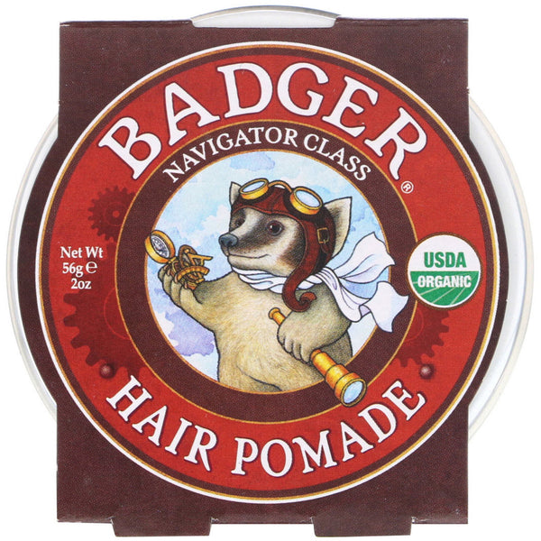 Badger Company, Organic, Hair Pomade, Navigator Class, 2 oz (56 g) - The Supplement Shop