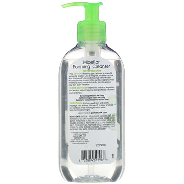 Garnier, SkinActive, Micellar Foaming Cleanser, All-in-1 Rinse Off, Combo/Oily Skin, 6.7 fl oz (200 ml)