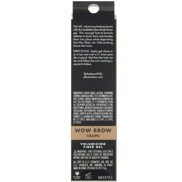E.L.F., Wow Brow Gel, Taupe, 0.12 oz (3.5 g) - The Supplement Shop