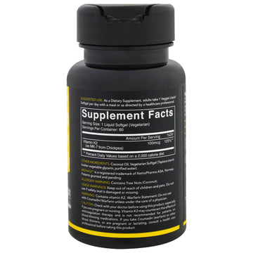 Sports Research, Vitamin K2, Plant-Based, 100 mcg, 60 Veggie Softgels